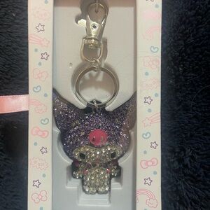 Purple and Silver Kuromi Keychain